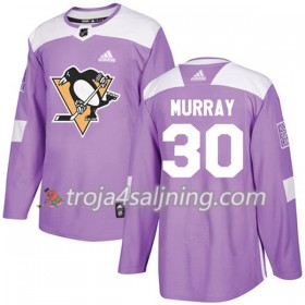 Pittsburgh Penguins tröja Matt Murray 30 Adidas 2017-2018 Lila Fights Cancer Practice Authentic - NHL Tröjor Herr